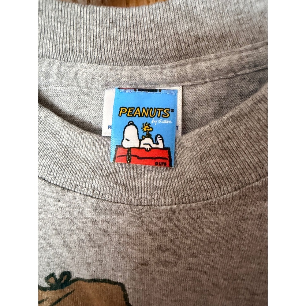 Peanuts A Charlie Brown Christmas Graphic T-Shirt Mens Large Heather Grey Yazbek - Picture 2 of 4